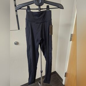 NWT Size L Violate The Dress Code Black Luxe  Leggings (with pockets)